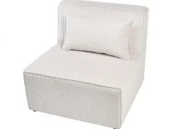 LEMVIG 4 personers Hjørnesofa modul Venstrevendt Beige Fløjl
