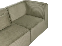 LEMVIG 4 personers Hjørnesofa modul Højrevendt Grøn Fløjl