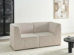 LEMVIG 2 personers Modulsofa Beige Fløjl