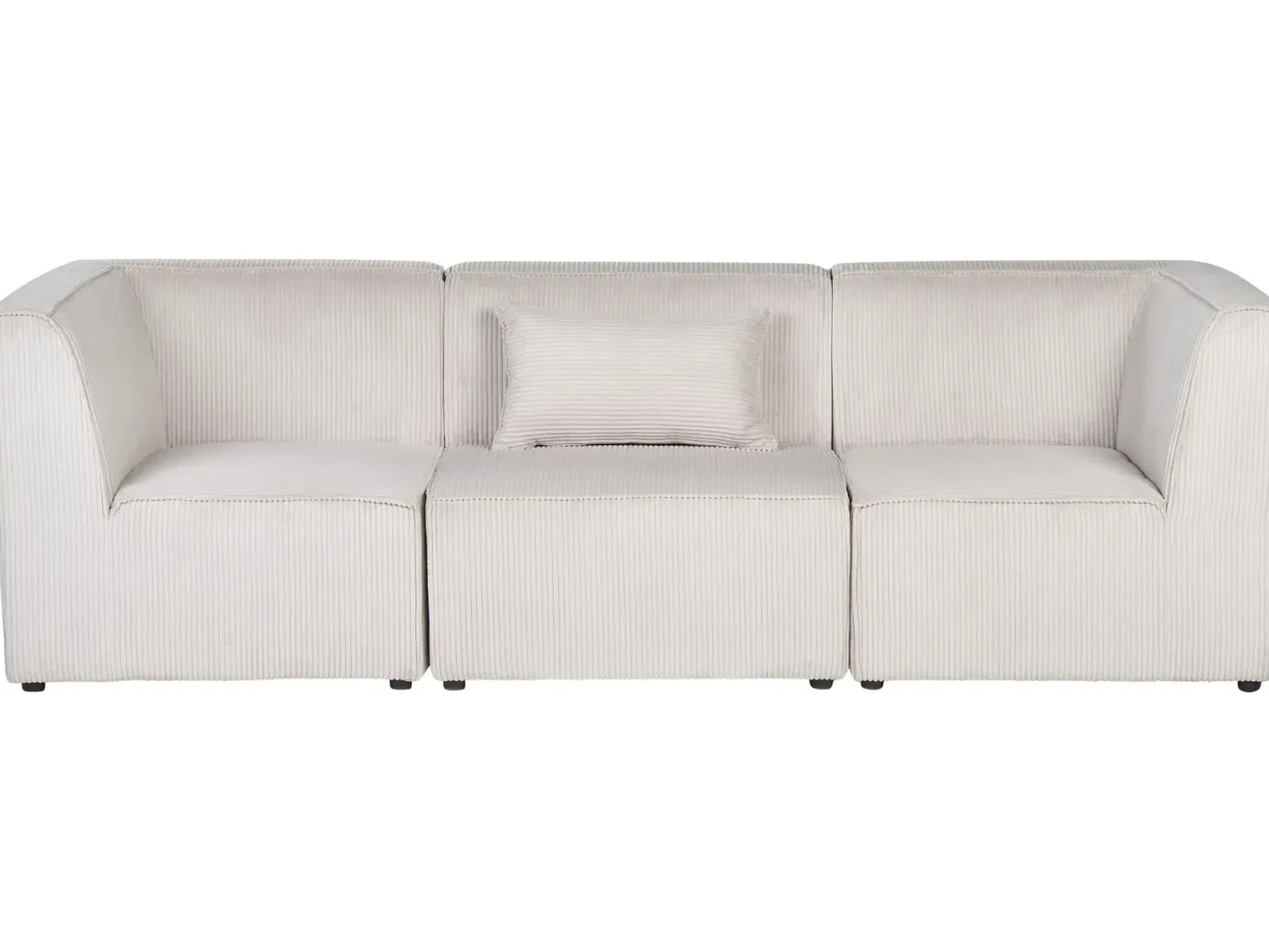 LEMVIG 3 personers Modulsofa Beige Fløjl