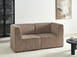 LEMVIG 2 personers Modulsofa Sand Beige Fløjl