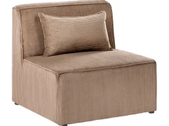 LEMVIG 3 personers Modulsofa Sand Beige Fløjl