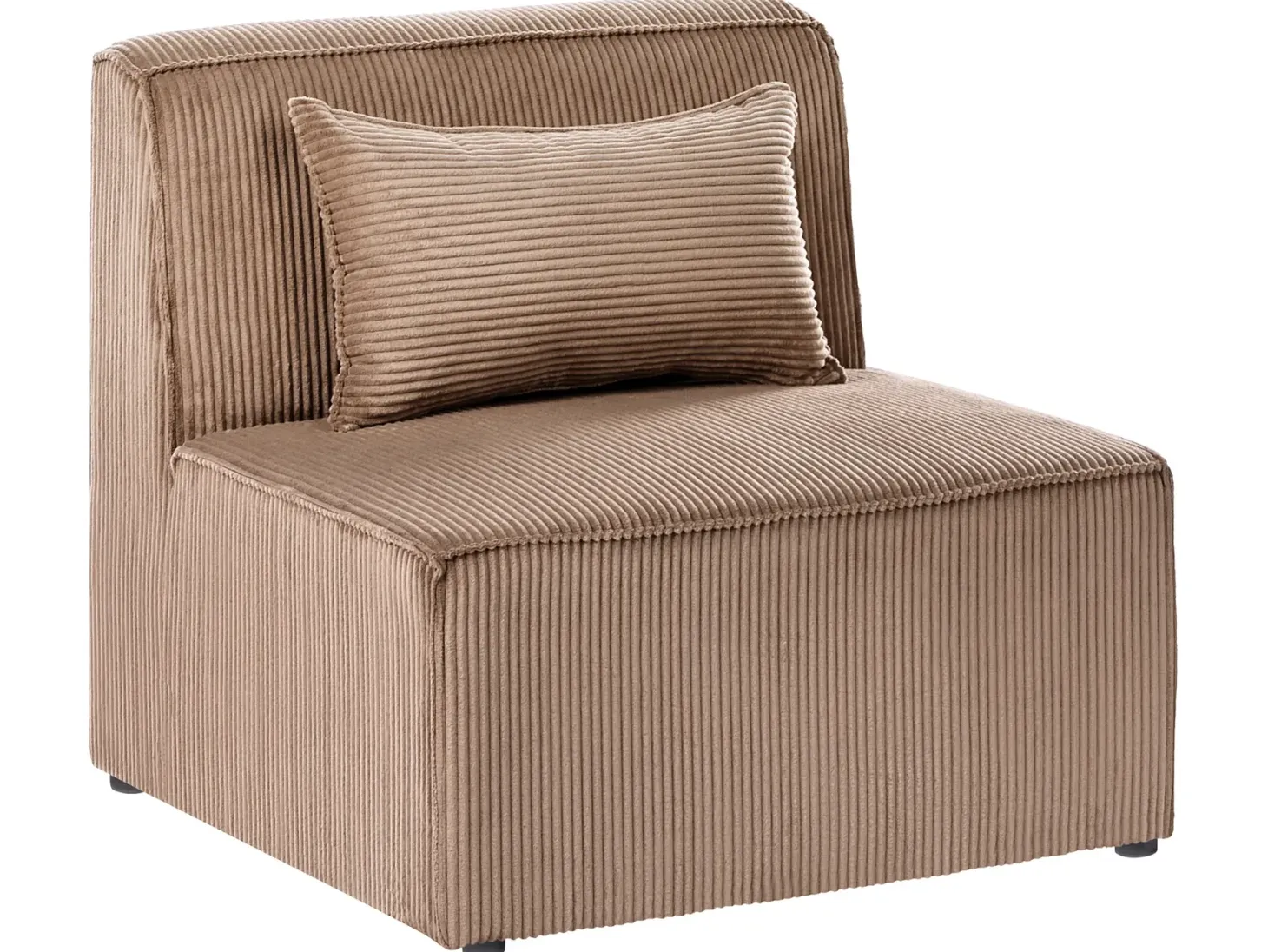 LEMVIG 3 personers Modulsofa Sand Beige Fløjl
