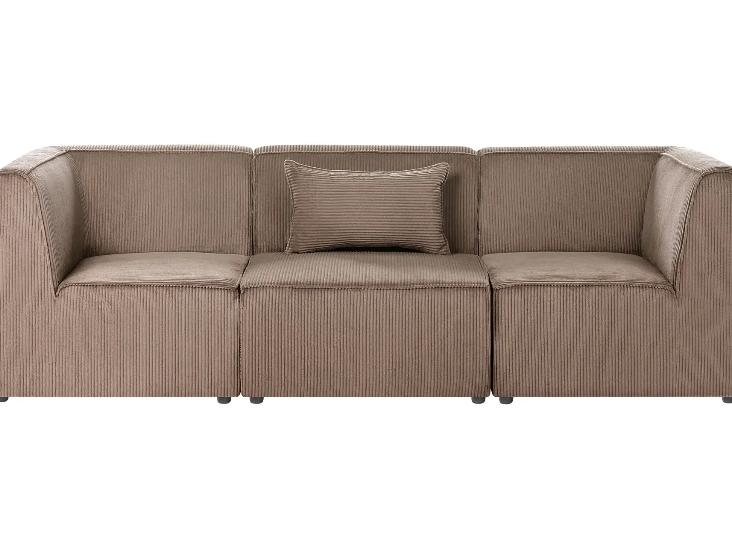 LEMVIG 3 personers Modulsofa Sand Beige Fløjl