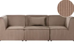 LEMVIG 3 personers Modulsofa Sand Beige Fløjl
