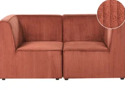 LEMVIG 2 personers Sofa Guldbrun Fløjl