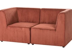 LEMVIG 2 personers Sofa Guldbrun Fløjl
