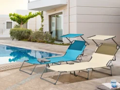Liggestol FOLIGNO Metal Beige