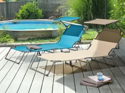 Liggestol FOLIGNO Metal Beige
