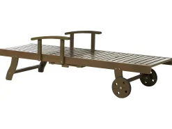 Liggestol med hynde AMANTEA PREMIUM II Akacietræ Lys Beige