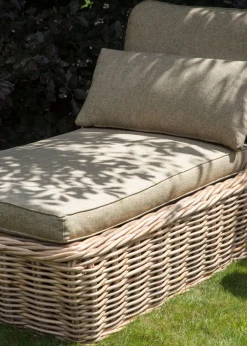 Liggestol med hynde BELSITO Rattan Naturlig
