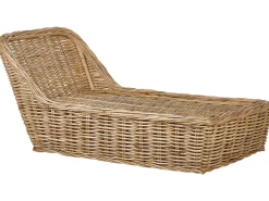 Liggestol med hynde BELSITO Rattan Naturlig