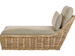 Liggestol med hynde BELSITO Rattan Naturlig