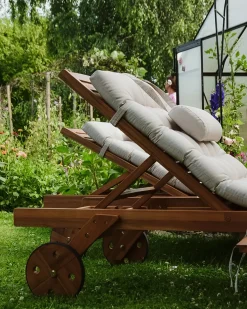 Liggestol med hynde CESANA PREMIUM Akacietræ Lys Beige