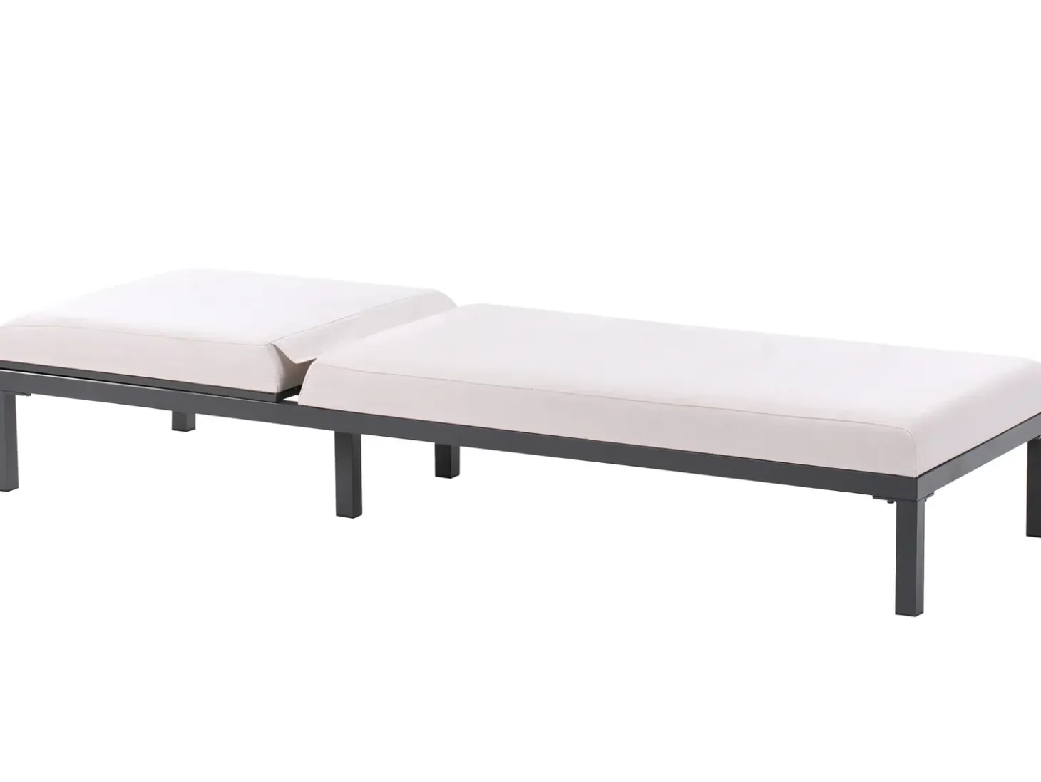 Liggestol med hynde LARIANO Metal Lys Beige
