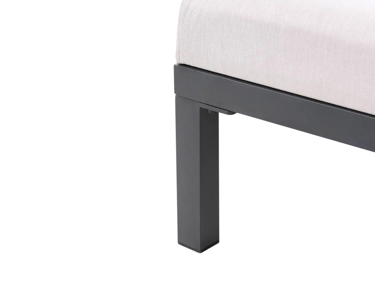 Liggestol med hynde LARIANO Metal Lys Beige