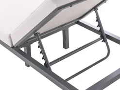 Liggestol med hynde LARIANO Metal Lys Beige
