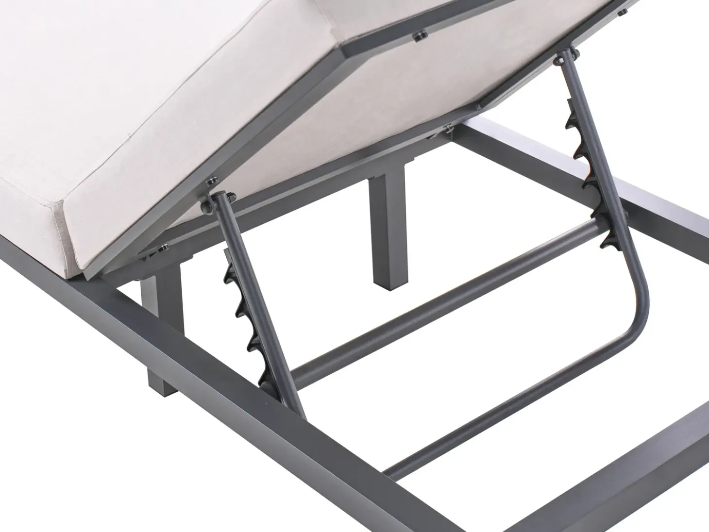 Liggestol med hynde LARIANO Metal Lys Beige