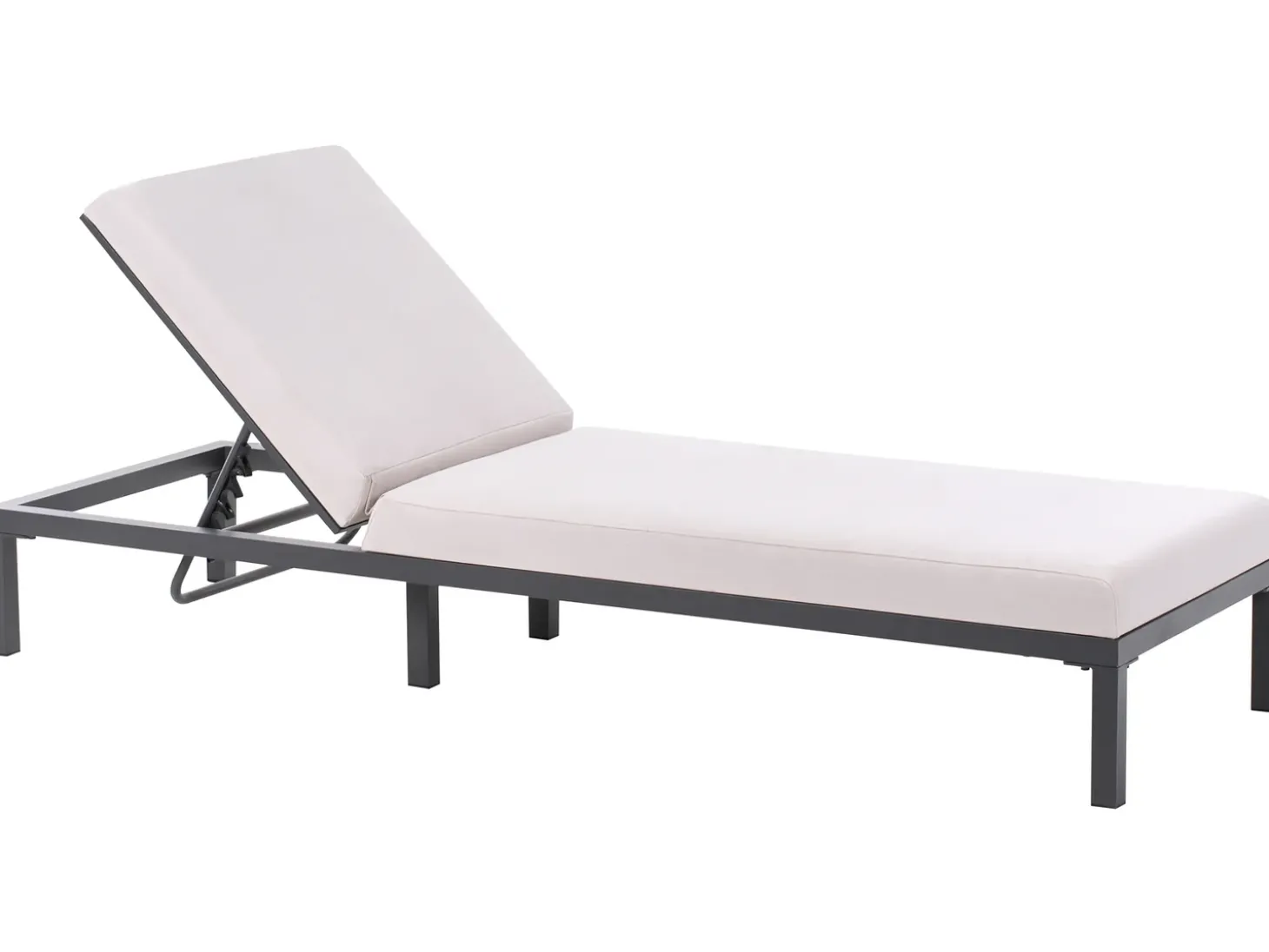 Liggestol med hynde LARIANO Metal Lys Beige