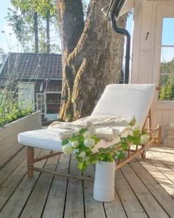 Liggestol med hynde LIGURE Bambus Brun