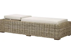 Liggestol med hynde PALESE Rattan Naturlig