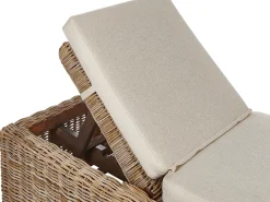 Liggestol med hynde PALESE Rattan Naturlig
