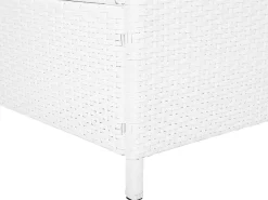 Liggestol med hynde TURIN PE-rattan Hvid