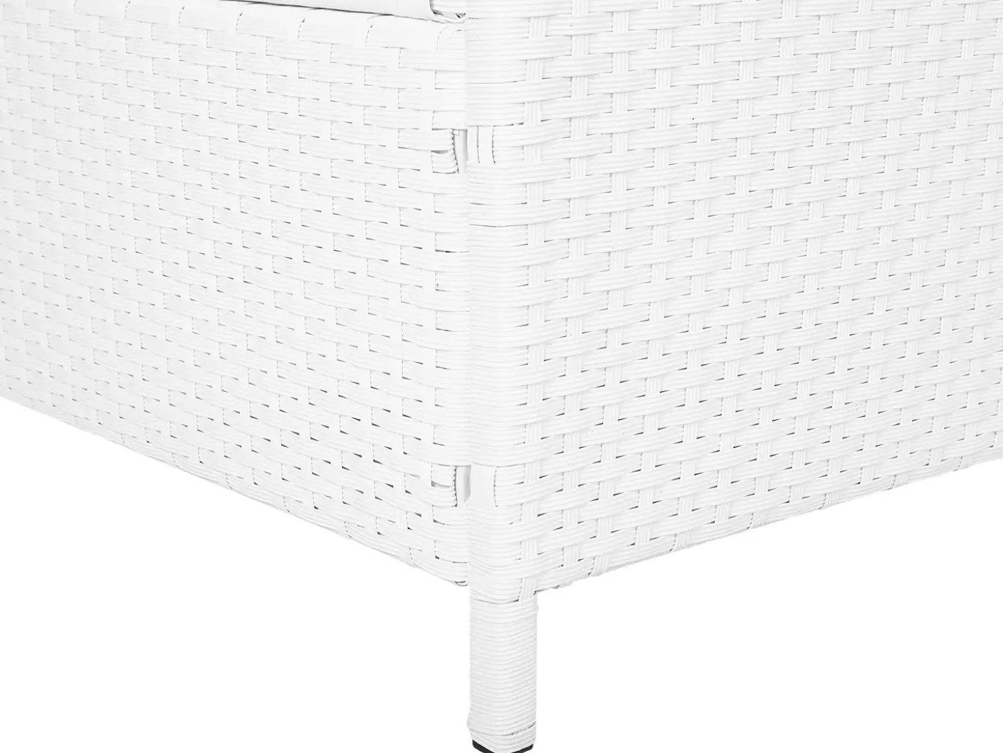Liggestol med hynde TURIN PE-rattan Hvid