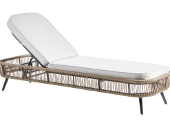 Liggestol med hynde ZERI PE-rattan Lys Beige