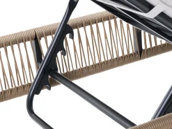 Liggestol med hynde ZERI PE-rattan Lys Beige