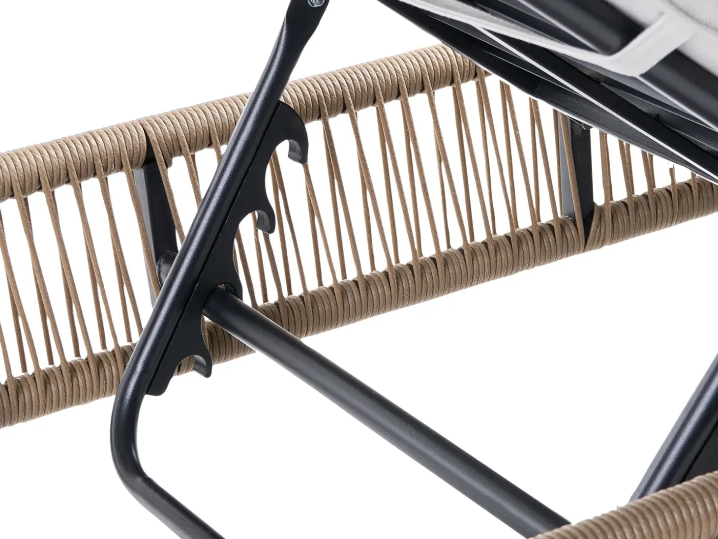 Liggestol med hynde ZERI PE-rattan Lys Beige