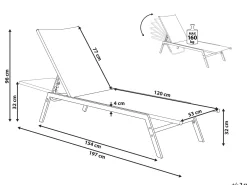 Liggestol NOLI Metal Hvid