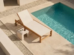 Liggestol PEDESINA Akacietræ Beige