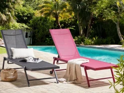 Liggestol PORTOFINO Metal Bordeaux