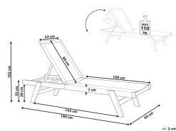 Liggestol PROSSEDI Akacietræ Beige