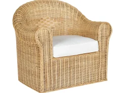 LIVADEIA 5 personers Loungesæt med bord Naturlig Rattan