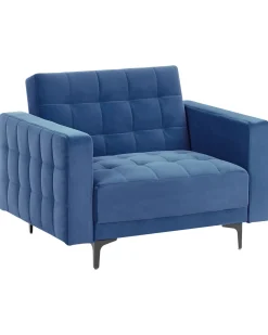 Lænestol ABERDEEN Velour Blå