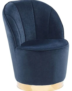 Lænestol ALBY Velour Mørkeblå