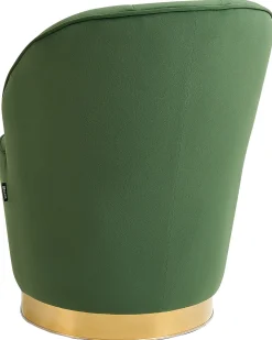 Lænestol ALBY Velour Mørkegrøn