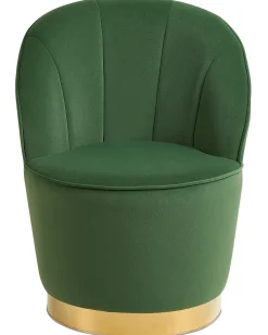 Lænestol ALBY Velour Mørkegrøn