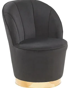 Lænestol ALBY Velour Sort
