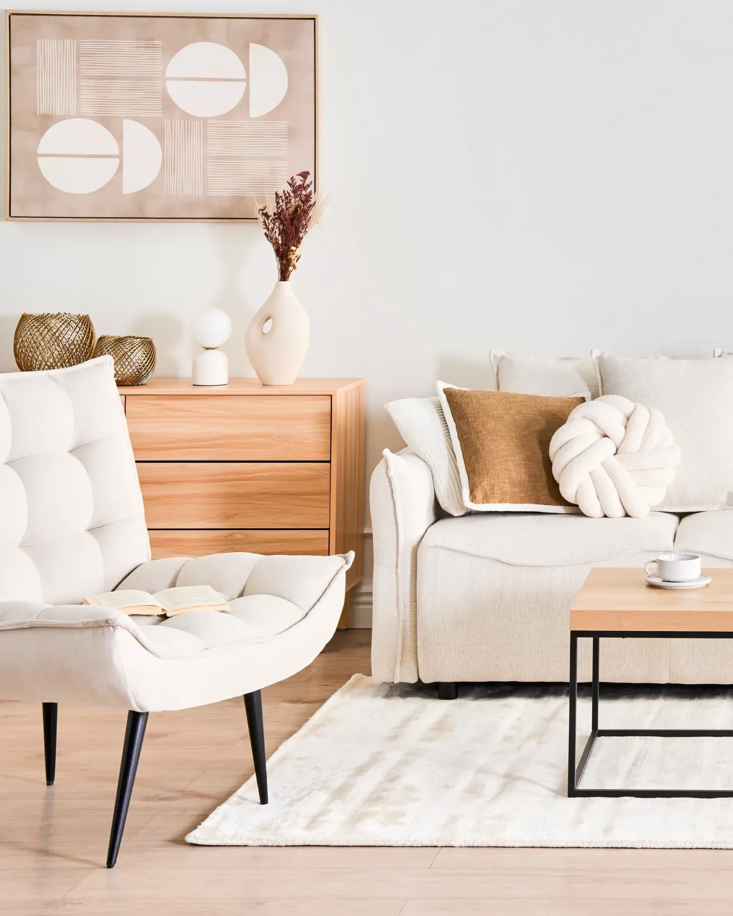 Lænestol ALVESTA Lys Beige