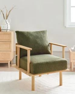 Lænestol ASKER Boucle Mørkegrøn