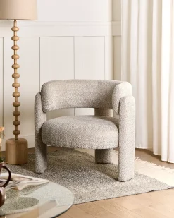 Lænestol BUREA Chenille Lys Beige