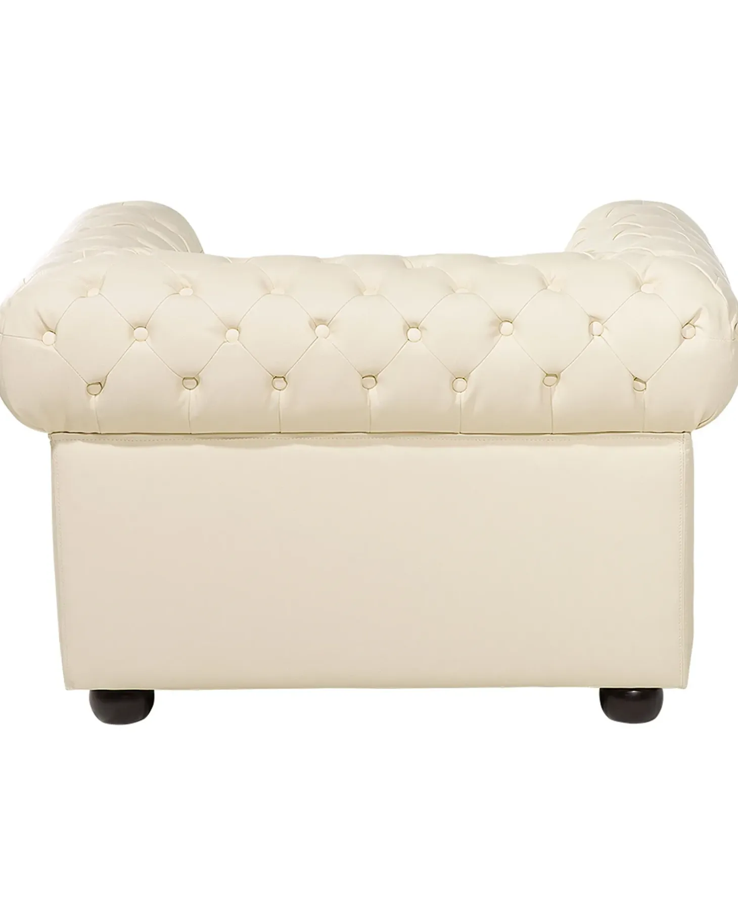 Lænestol CHESTERFIELD Ægte læder Lys Beige