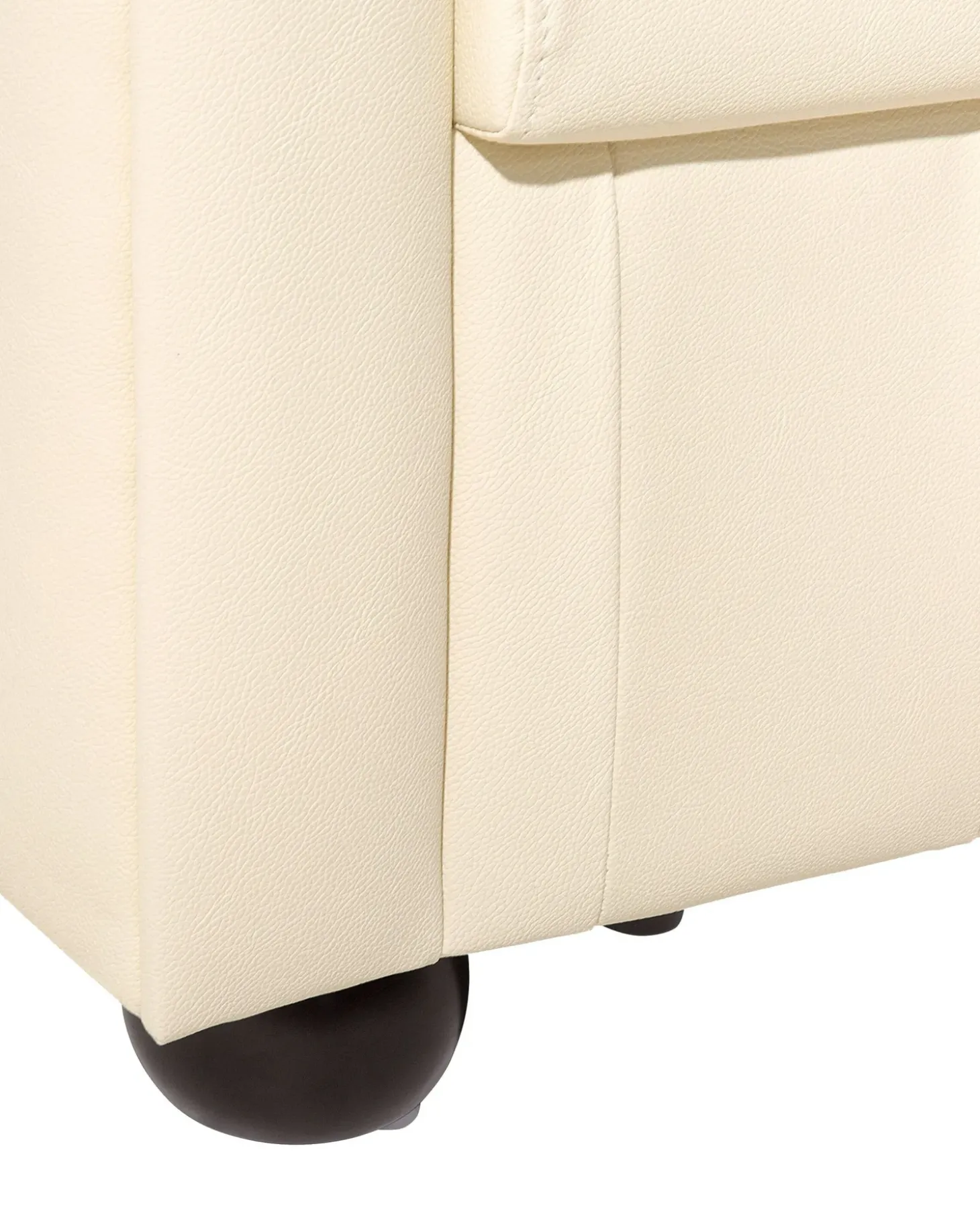 Lænestol CHESTERFIELD Ægte læder Lys Beige