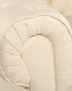 Lænestol CHESTERFIELD Ægte læder Lys Beige