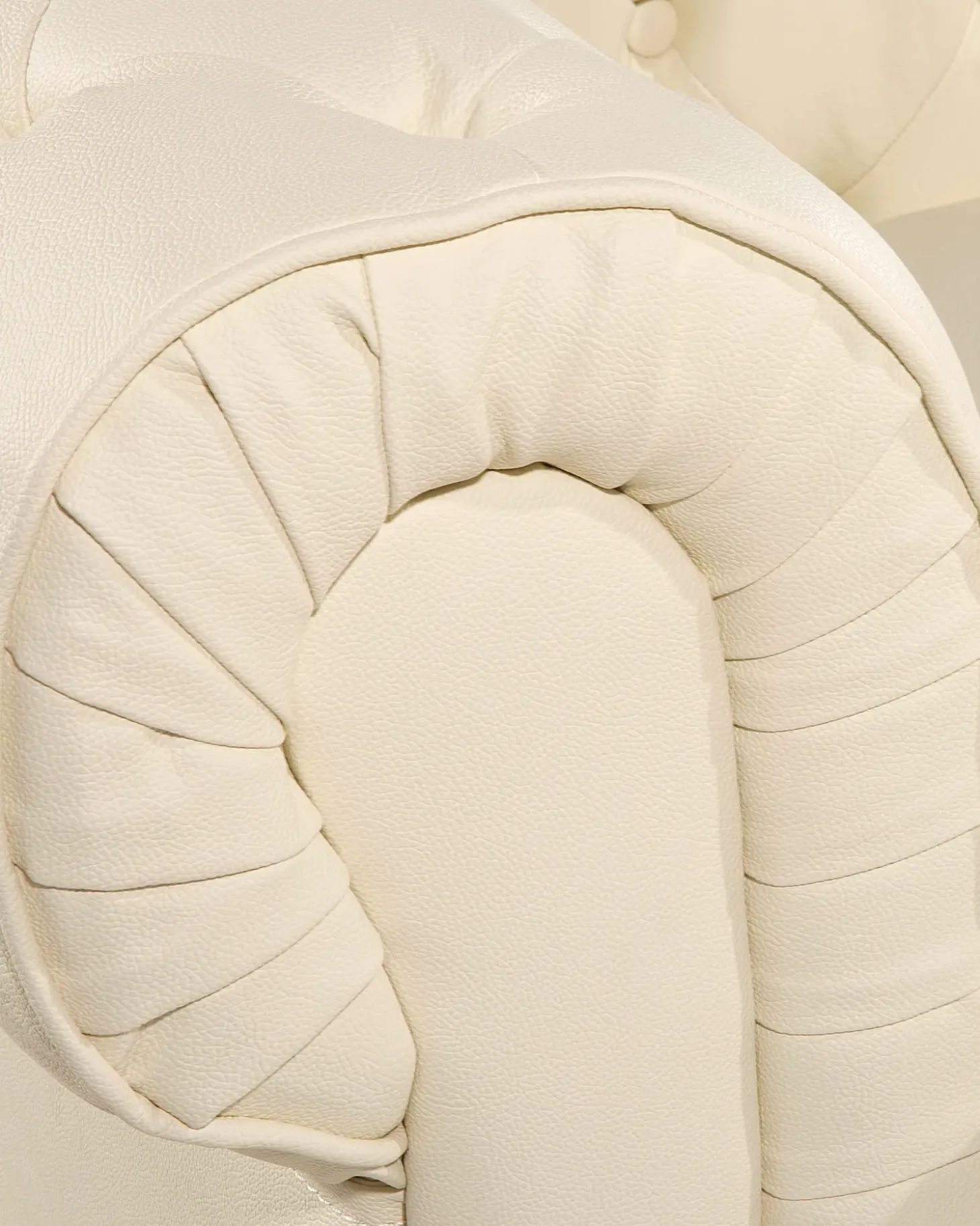 Lænestol CHESTERFIELD Ægte læder Lys Beige