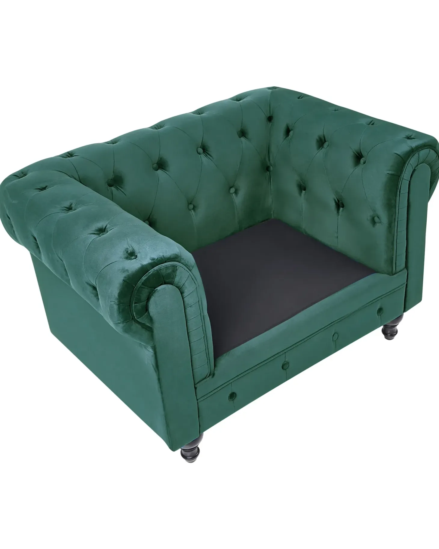Lænestol CHESTERFIELD Velour Smaragdgrøn
