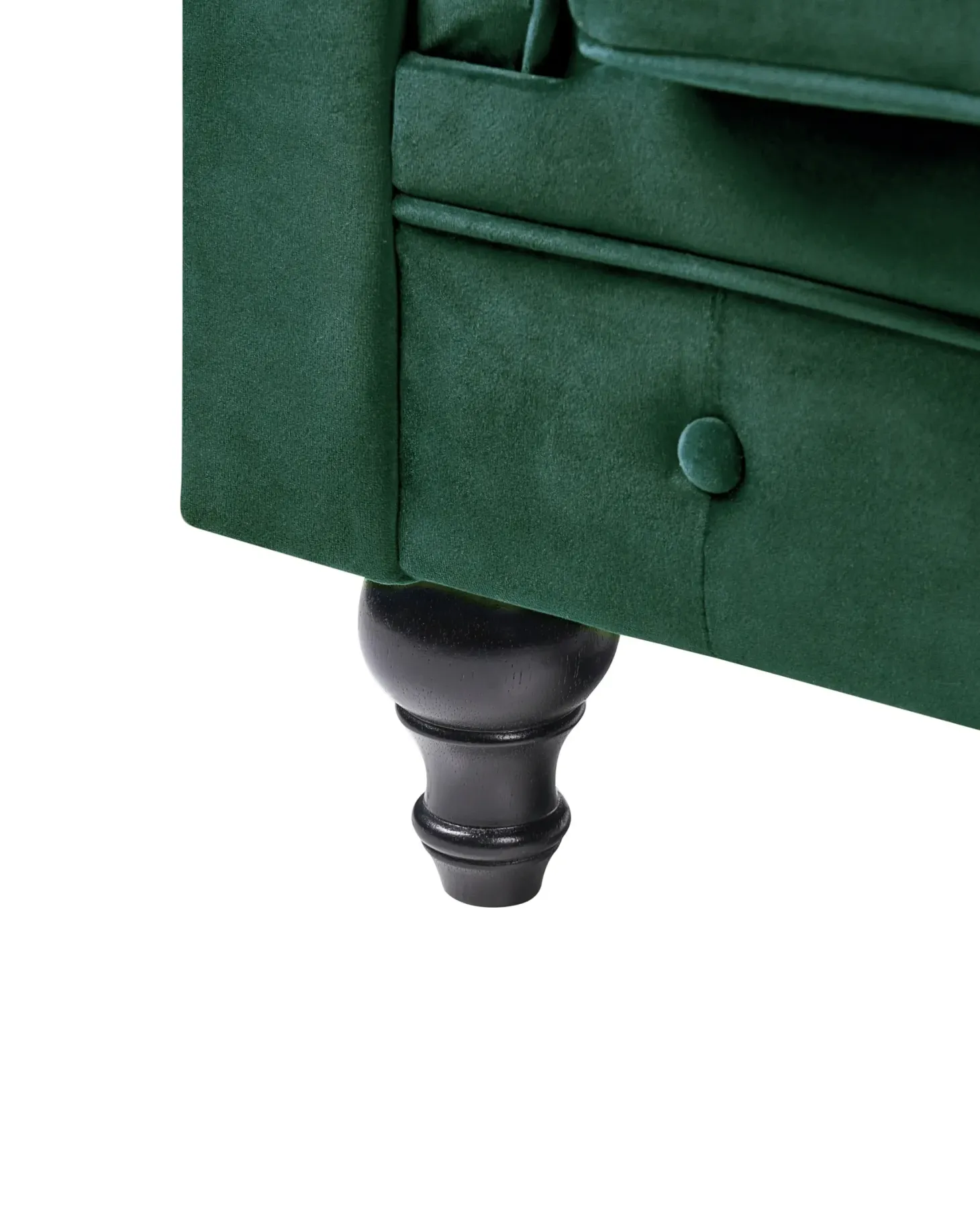 Lænestol CHESTERFIELD Velour Smaragdgrøn